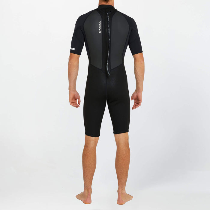 Men's Reactor 2mm Short Sleeve Spring Suit Back Zip - Black