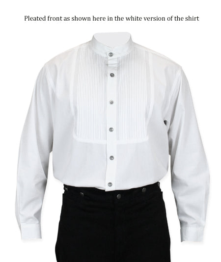 Morgan Pleated Dress Shirt - Blue