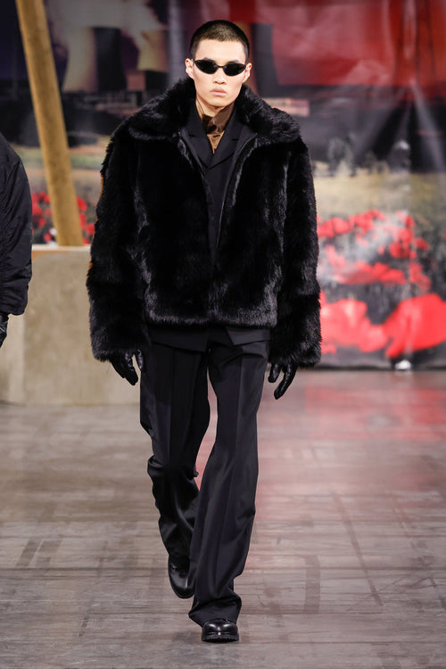 "MUDDY" FAUX FUR BLOUSON - 032c