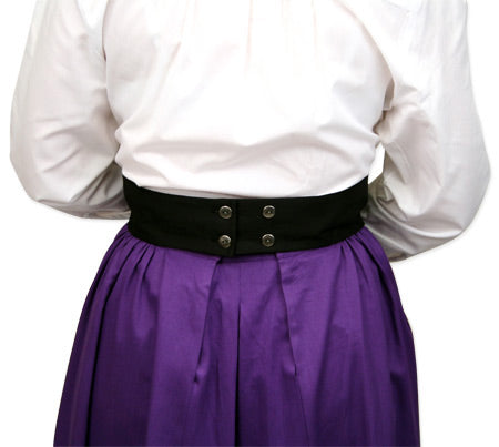 Narrow Velvet Belt - Black