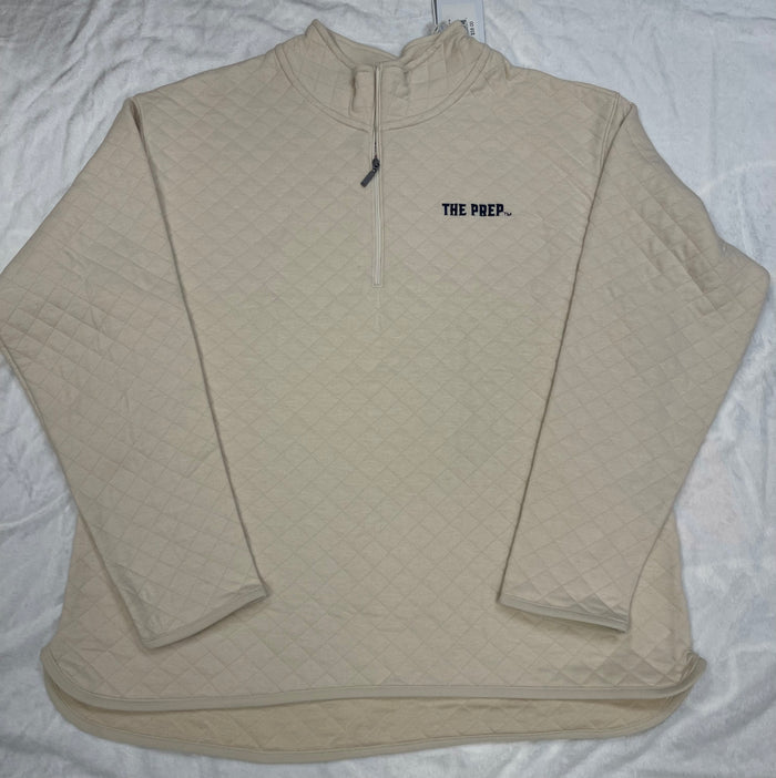 New League 1/2 zip quilted fleece cream