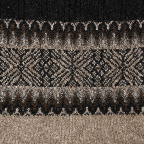 Possum and Merino  NW3177 Norwdarn Sweater - Inspired by the Nordic look gracing the catwalks of Europe for this winter, Whole garment knitting at it's best with multi layered parachute structure and Snow Flake design.  Composition - 40% Possum Fur, 53% Merino, 7% Nylon