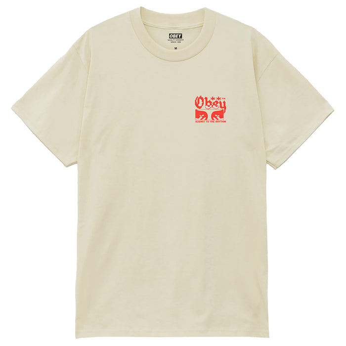 Obey Submit To The Rhythm T-Shirt cream pure boardshop