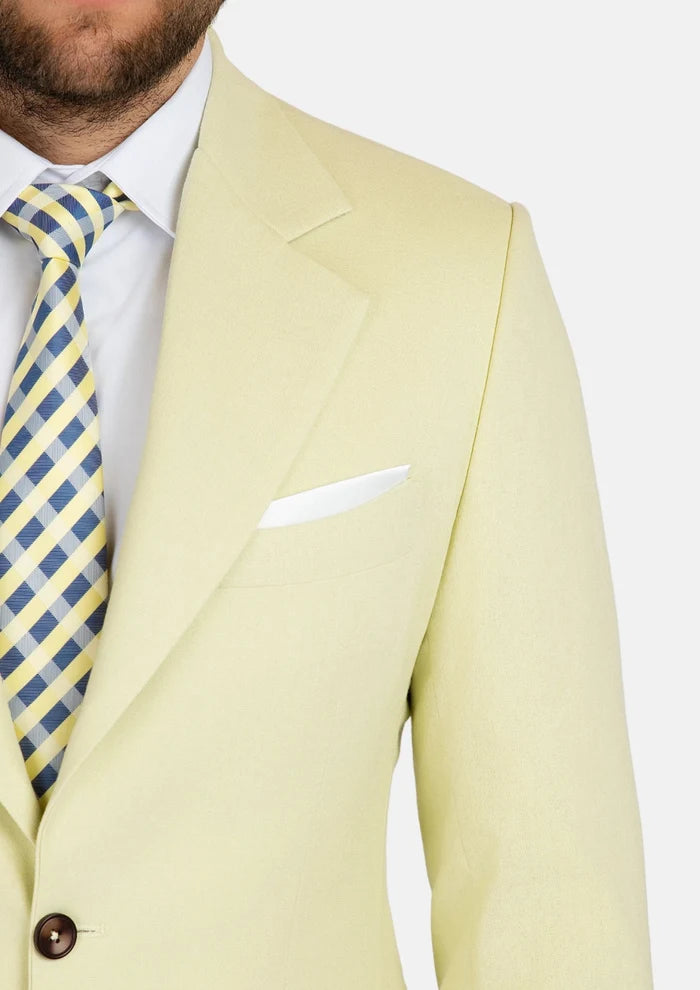Ellis Olive Cream Linen Blend Suit - SARTORO
