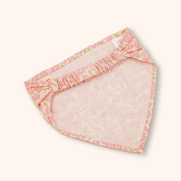 Petit Playa Organic Cotton Amie Bandana in Peony print, breathable organic cotton accessory for babies and girls — image 7