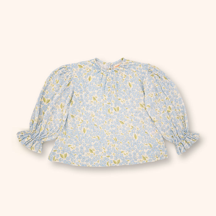 Petit Playa Organic Cotton Marlow Smock Top in Hydrangea print, breathable organic cotton clothing for babies and girls — image 4