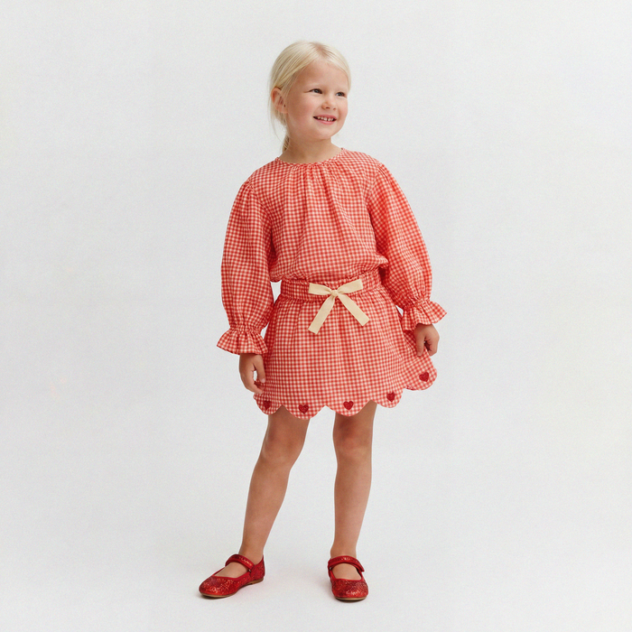 Petit Playa Organic Cotton Marlow Smock Top in Lover print, breathable organic cotton clothing for babies and girls — image 5