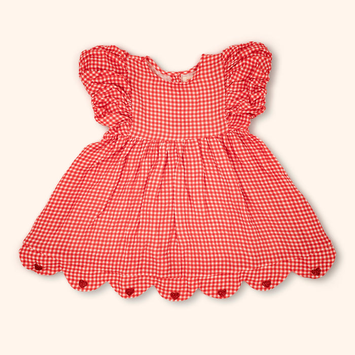 Petit Playa Organic Cotton Maya Dress in Lover print, breathable organic cotton clothing for babies and girls — image 2
