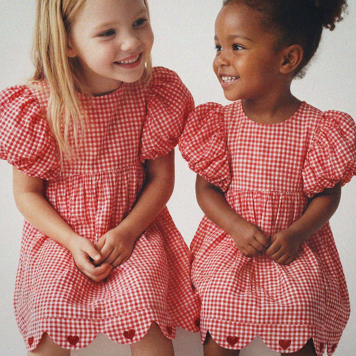 Petit Playa Organic Cotton Maya Dress in Lover print, breathable organic cotton clothing for babies and girls — image 3