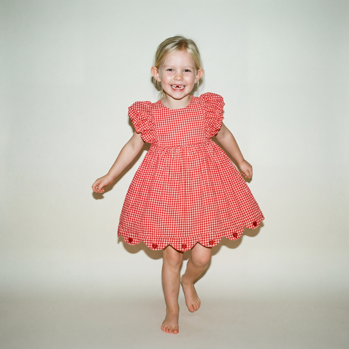 Petit Playa Organic Cotton Maya Dress in Lover print, breathable organic cotton clothing for babies and girls — image 5