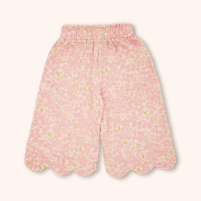 Petit Playa Organic Cotton Petal Pant in Peony print, breathable organic cotton clothing for babies and girls — image 6