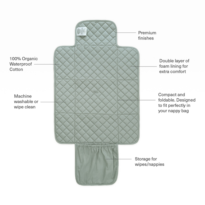 Organic Cotton Travel Change Mat Mineral