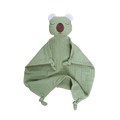 Organic muslin sleeping wombat baby comforter made from soft organic cotton