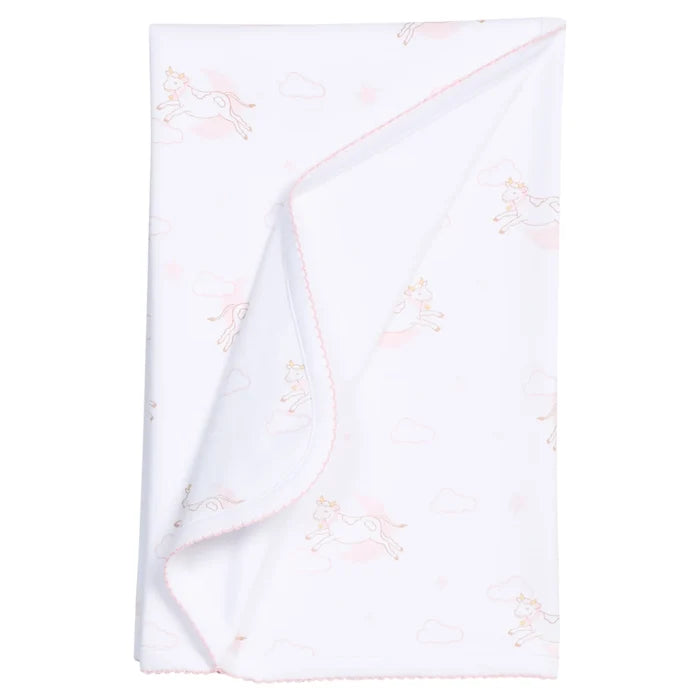 Over The Moon Pink Printed Blanket