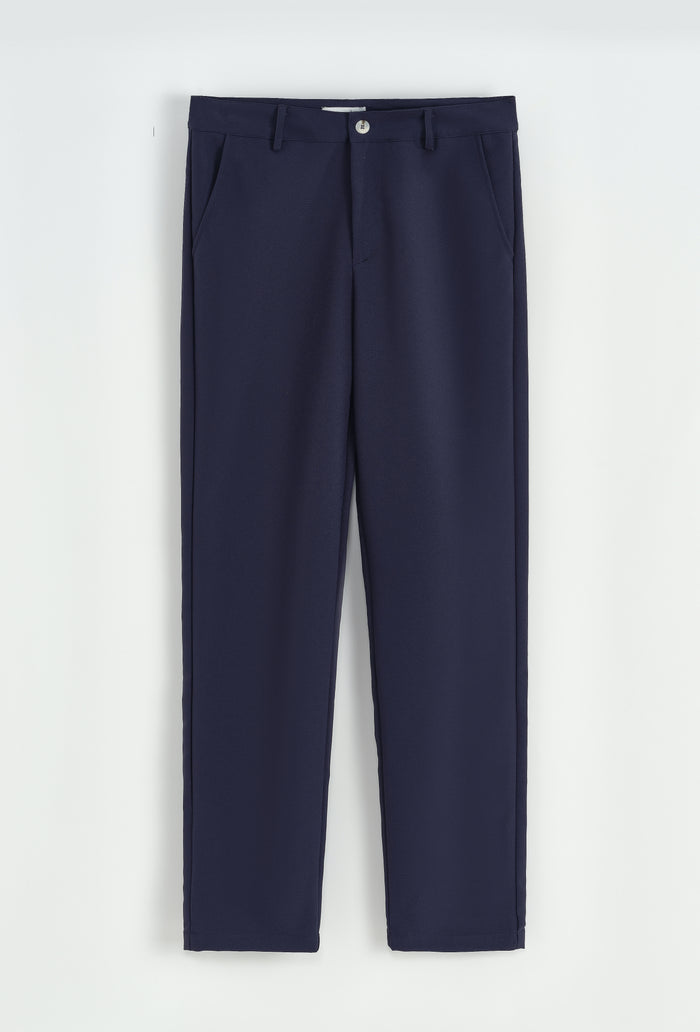 Pantalon à Pinces Bleu Marine