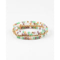 pastel gold bead stack bracelet