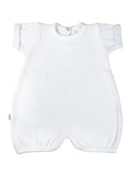 Paty Short Sleeved Cuffed Bubble-White/Blue Trim