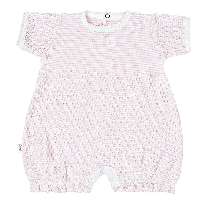 Paty Solid Color Ruffle Hem SS Bubble-Pink