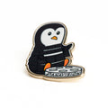 PENGUIN WITH FILM PIN BADGE