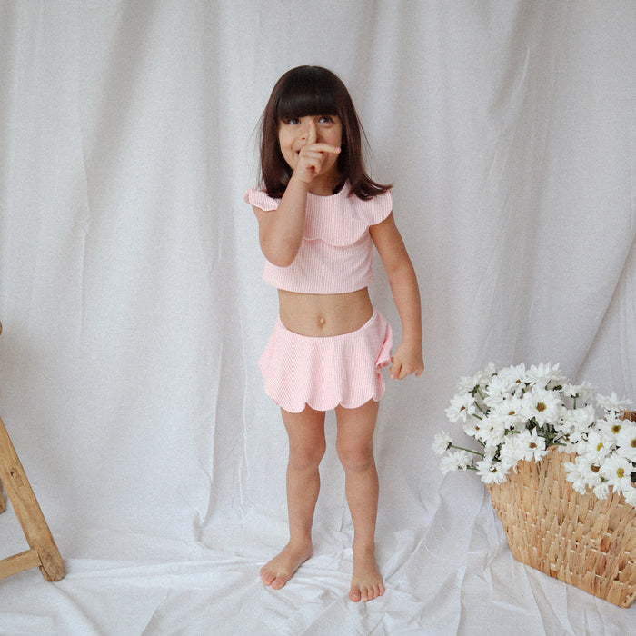 Petit Playa Petal Bikini Skirt in Candy print, sun-safe UPF50+ swimwear for babies and girls — image 2