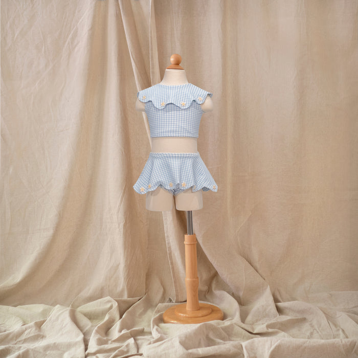 Petit Playa Petal Bikini Skirt in Dorothy print, sun-safe UPF50+ swimwear for babies and girls — image 2