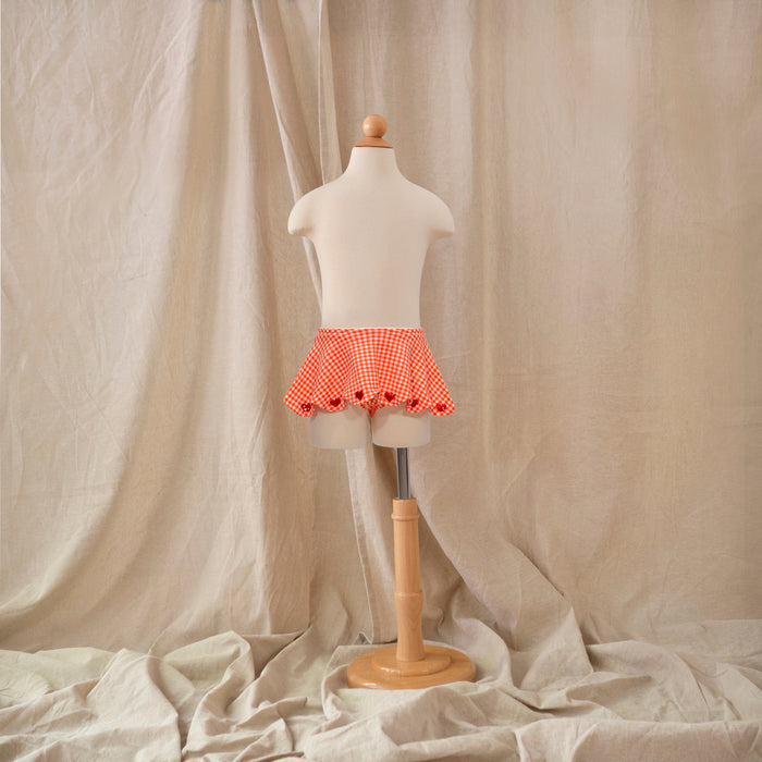 Petit Playa Petal Bikini Skirt in Lover print, sun-safe UPF50+ swimwear for babies and girls