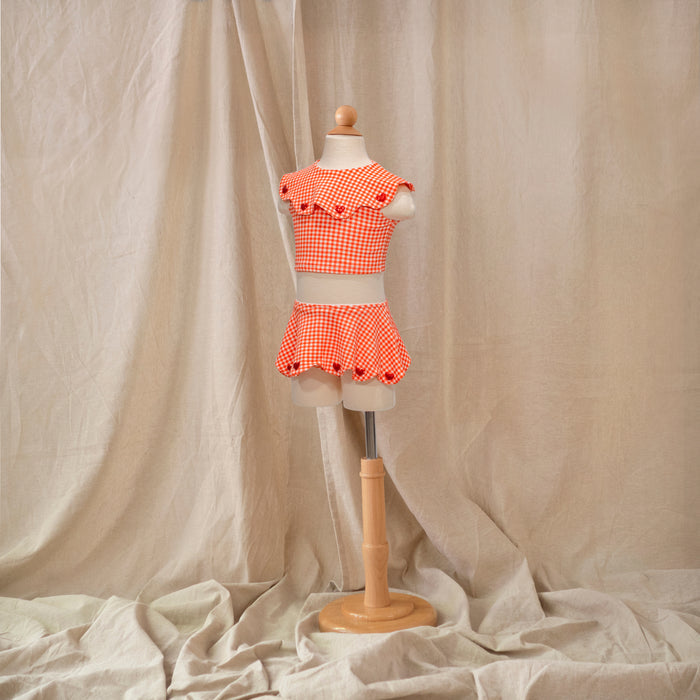 Petit Playa Petal Bikini Skirt in Lover print, sun-safe UPF50+ swimwear for babies and girls — image 7