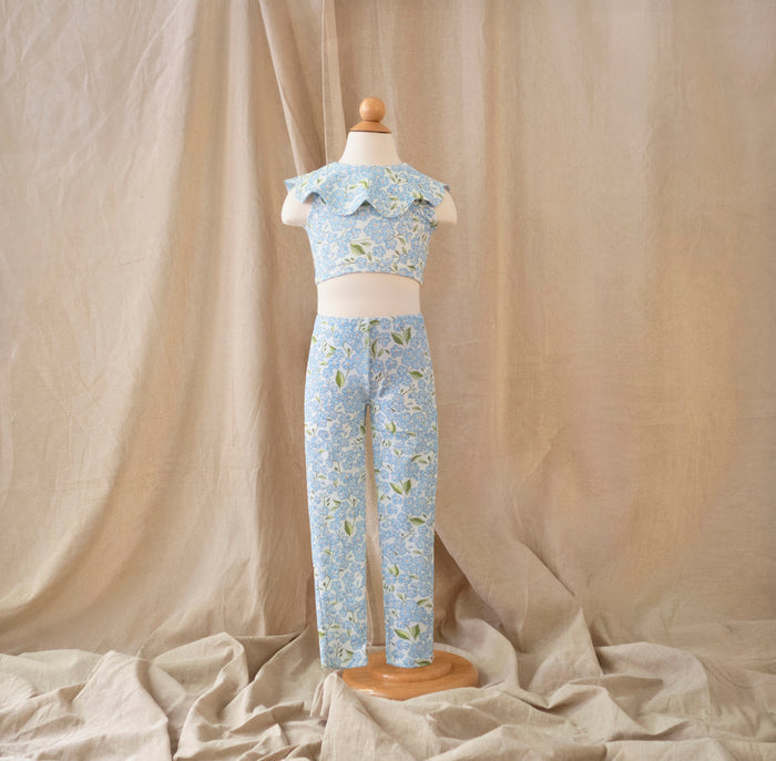 Petit Playa Petal Legging in Hydrangea print, sun-safe UPF50+ swimwear for babies and girls — image 7