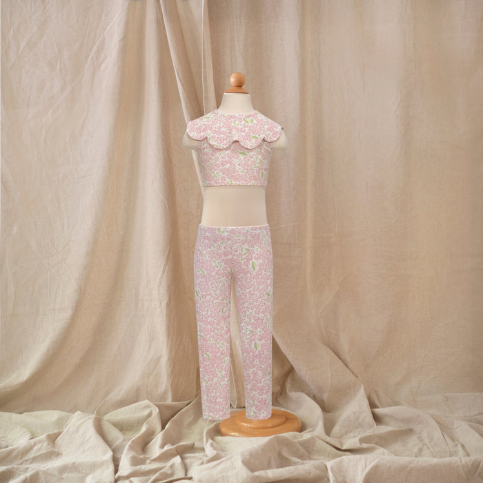 Petit Playa Petal Legging in Peony print, sun-safe UPF50+ swimwear for babies and girls — image 4