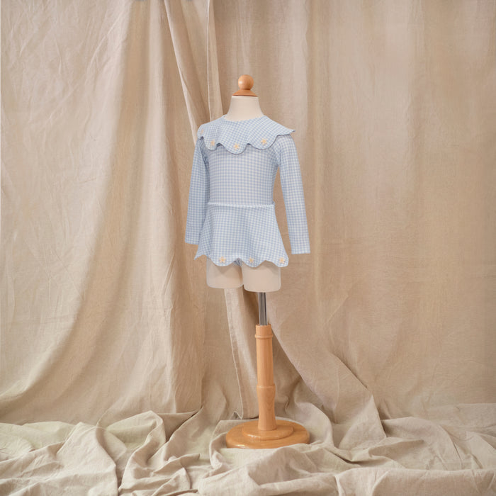 Petit Playa Petal Long Sleeve Swim Dress in Dorothy print, sun-safe UPF50+ swimwear for babies and girls — image 3