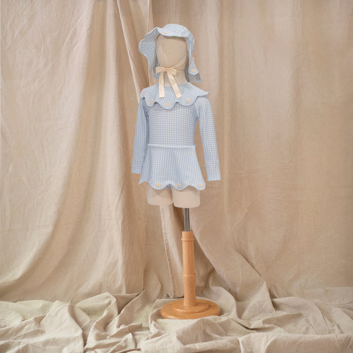 Petit Playa Petal Long Sleeve Swim Dress in Dorothy print, sun-safe UPF50+ swimwear for babies and girls — image 5