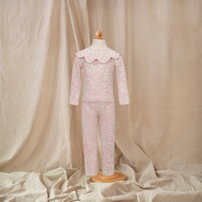 Petit Playa Petal Rashguard in Peony print, sun-safe UPF50+ swimwear for babies and girls — image 7