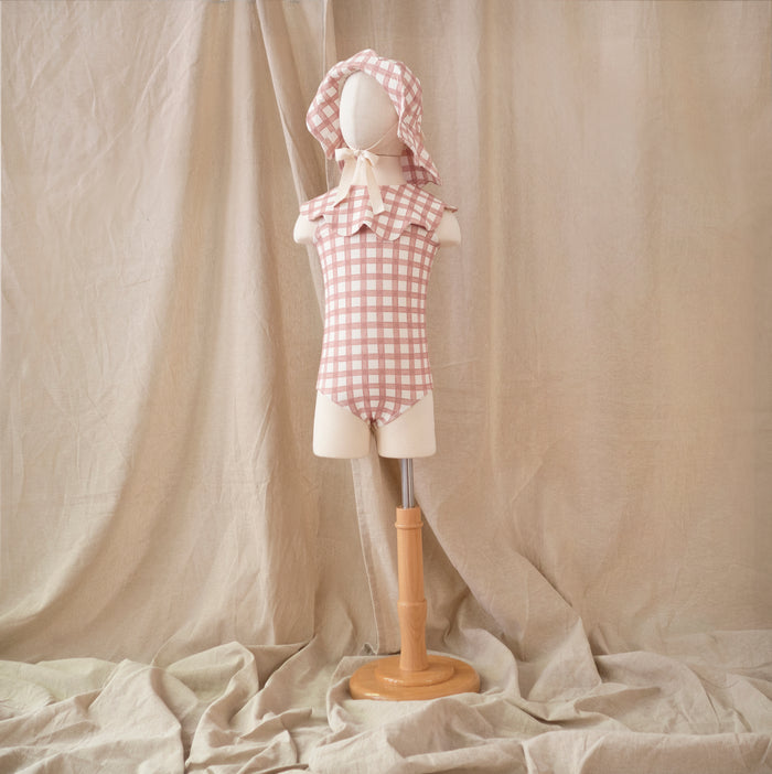 Petit Playa Petal Swimsuit in Gingham print, sun-safe UPF50+ swimwear for babies and girls — image 4