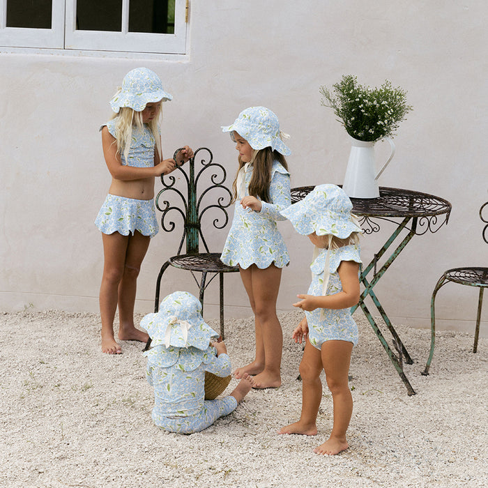 Petit Playa Petal Swimsuit in Hydrangea print, sun-safe UPF50+ swimwear for babies and girls — image 5