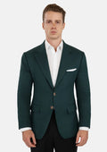 Hudson Phthalo Green Linen Jacket - SARTORO