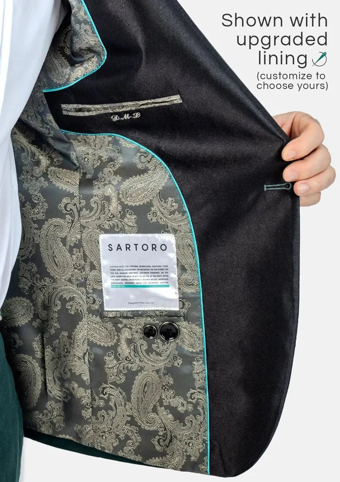 Bond Phthalo Green Linen Tuxedo - SARTORO