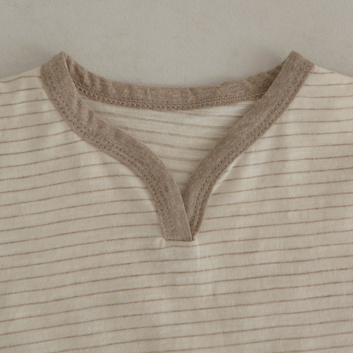 Pin Stripe Romper Grey Melange
