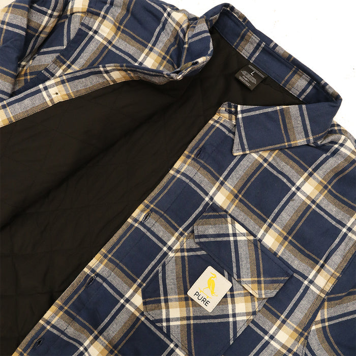 Pure Hartt Flannel Shirt Jacket navy pure boardshop