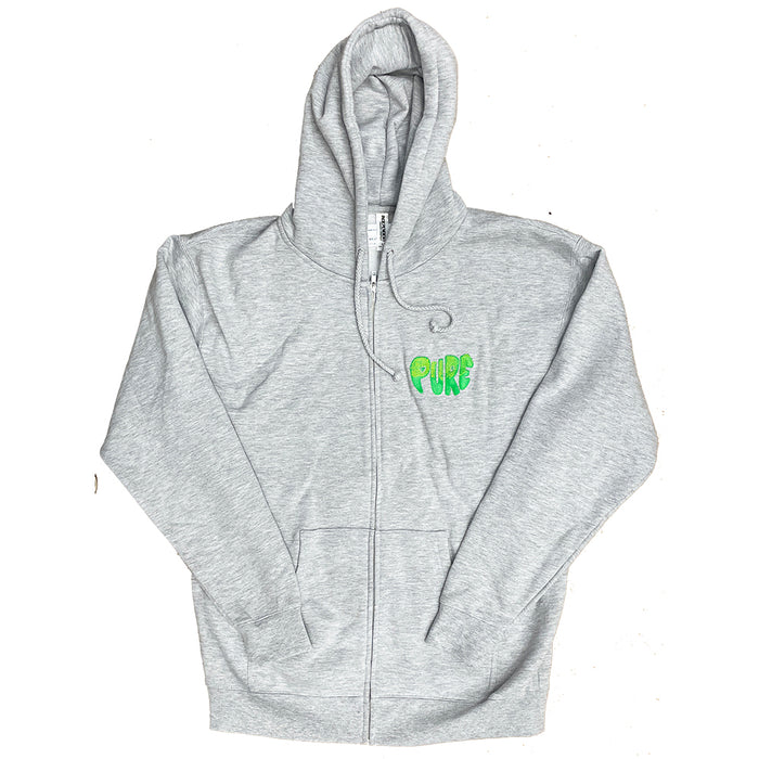 Pure Muzak Zip Hoodie Grey Heather pure boardshop