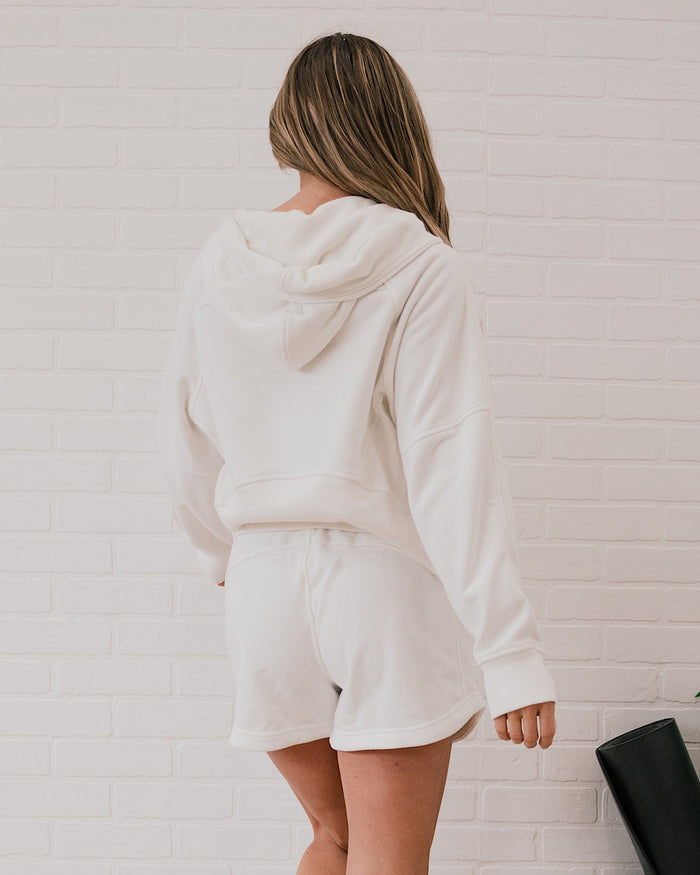 Rae Mode Half Zip Hoodie - Ivory  Rae Mode