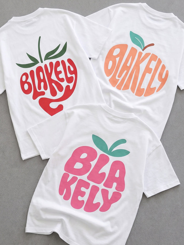 Raspberry Bubble Print Oversized T-Shirt - White