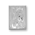 Silver metallic card with a textured surface and a shiny embossed stylized "SS" logo in the center.