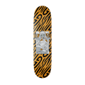 Natural wood grain skateboard deck with a smooth, light brown finish and pre-drilled holes for trucks.