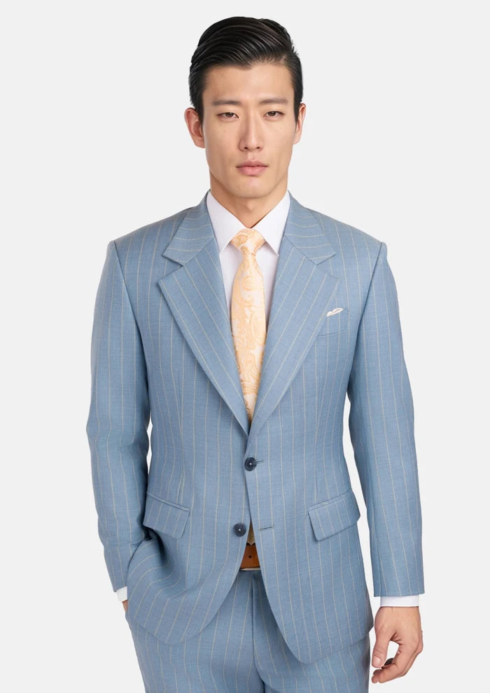 Sky Blue Pinstripe Suit