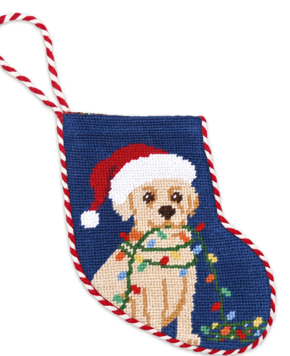 Yellow Lab Lights Stocking