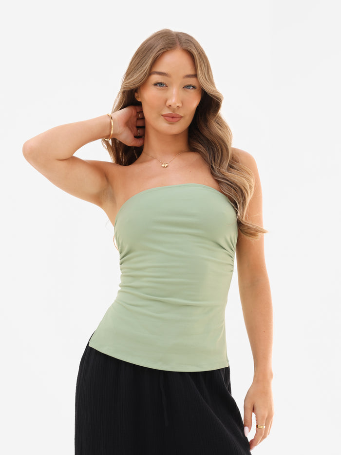 Solea Bandeau Top - Sage Green