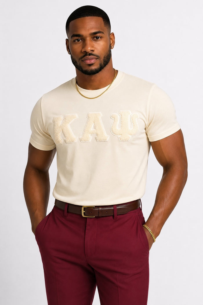 Solid Cream KAPsi Chenille Tee