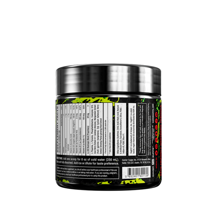 Sour Apple Caffeine Free - 100 Servings - Gamer Supps