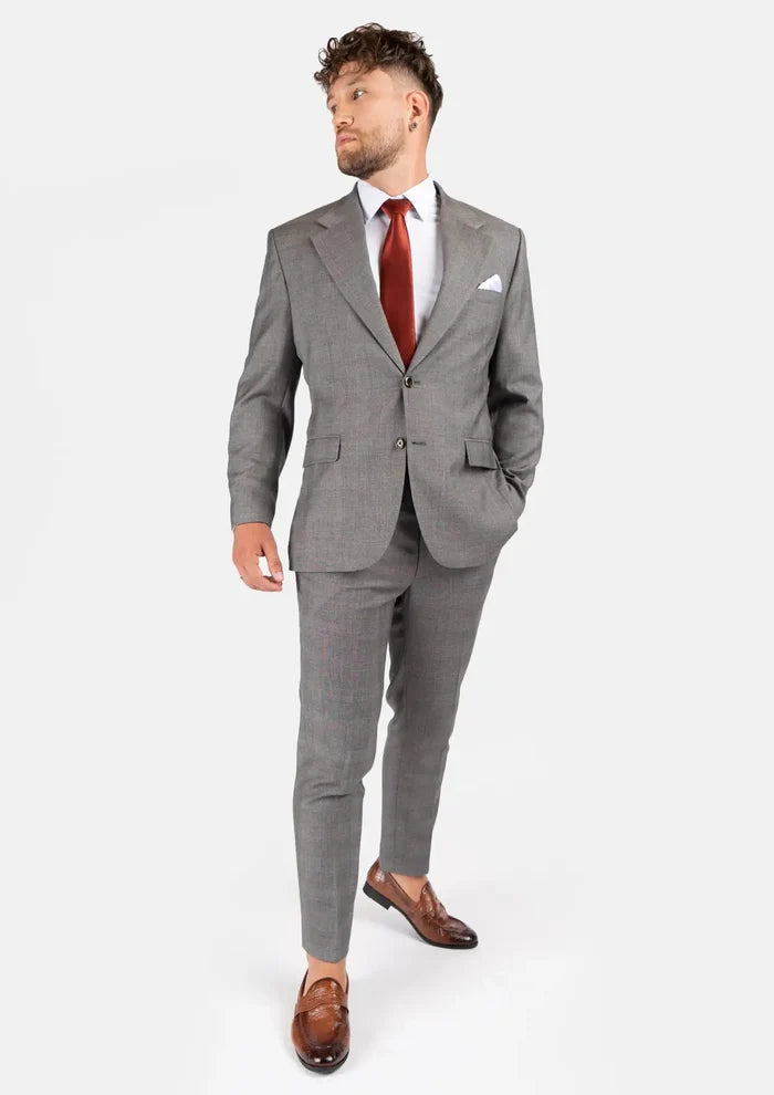 Ellis Spanish Grey Prince Of Wales Suit - SARTORO