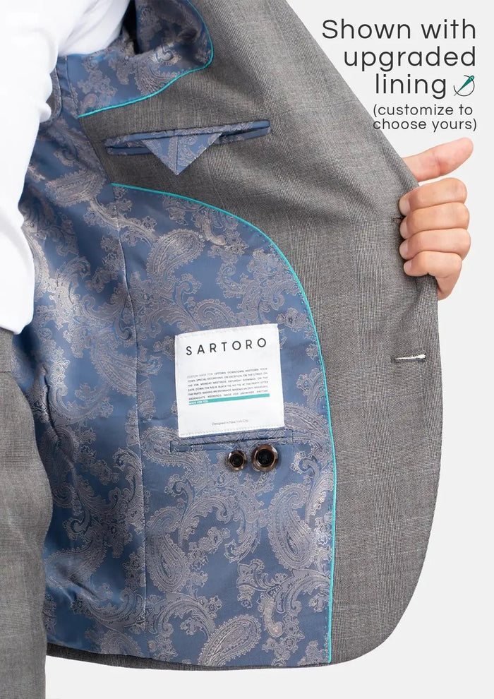 Ellis Spanish Grey Prince Of Wales Suit - SARTORO